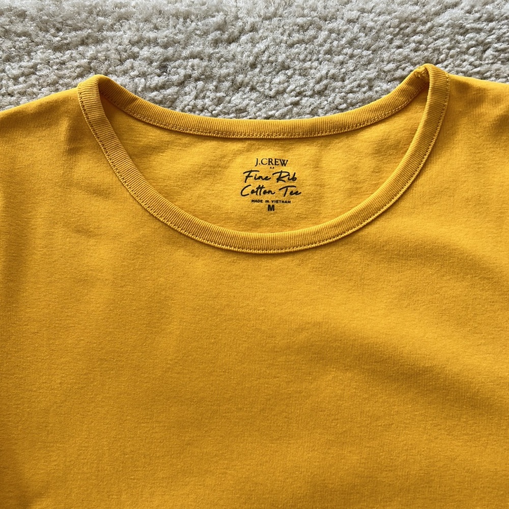 J. Crew Fine Ribbed Cotton Tee - Picture 3 of 6